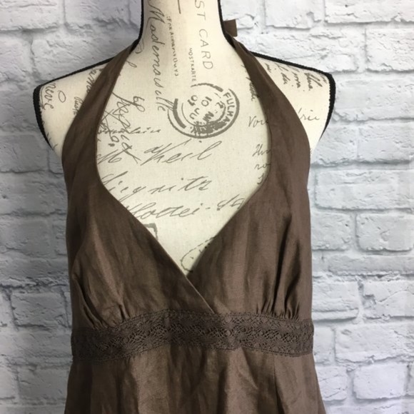 A Pea in the Pod Maternity Linen & Lace Dress - Picture 4 of 8